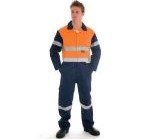 HiVis Two Tone Cotton Coverall with 3M Reflective