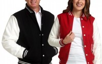 Unisex wool blend varsity jacket